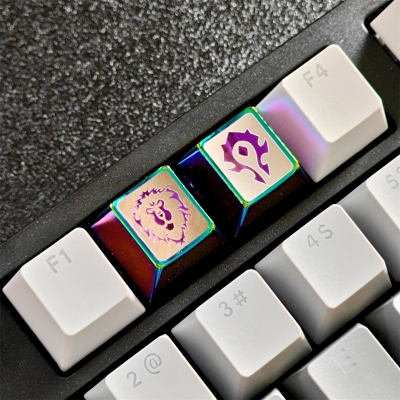 WOW Tribe / Alliance Artisan Metal Keycaps for Mechanical Keyboard Personalized Keycaps